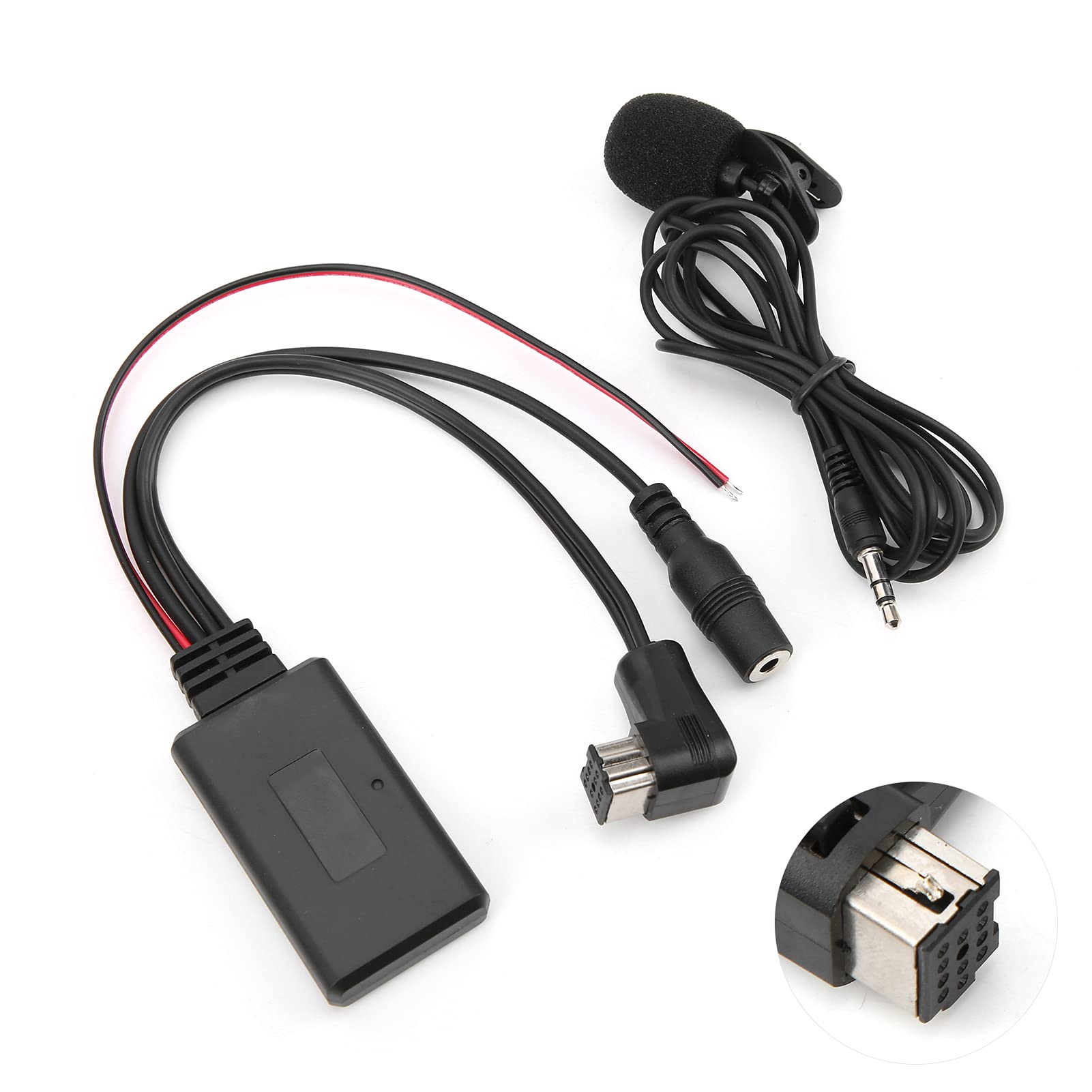 Fydun Bluetooth 5.0 AUX Adapter Cable with Built-in Microphone for Pioneer Car Stereo - Wireless Audio Streaming & Hands-Free Calling for Safer Driving