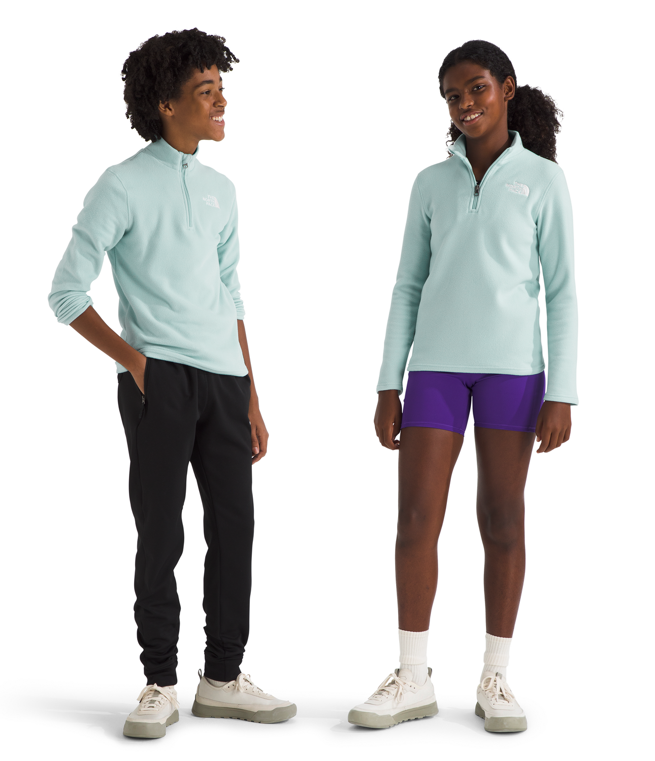 The North Face Youth Glacier 1/4 Zip Fleece Pullover for Girls - Lightweight & Warm Quarter-Zip Jacket for Outdoor Activities, Hiking, and School