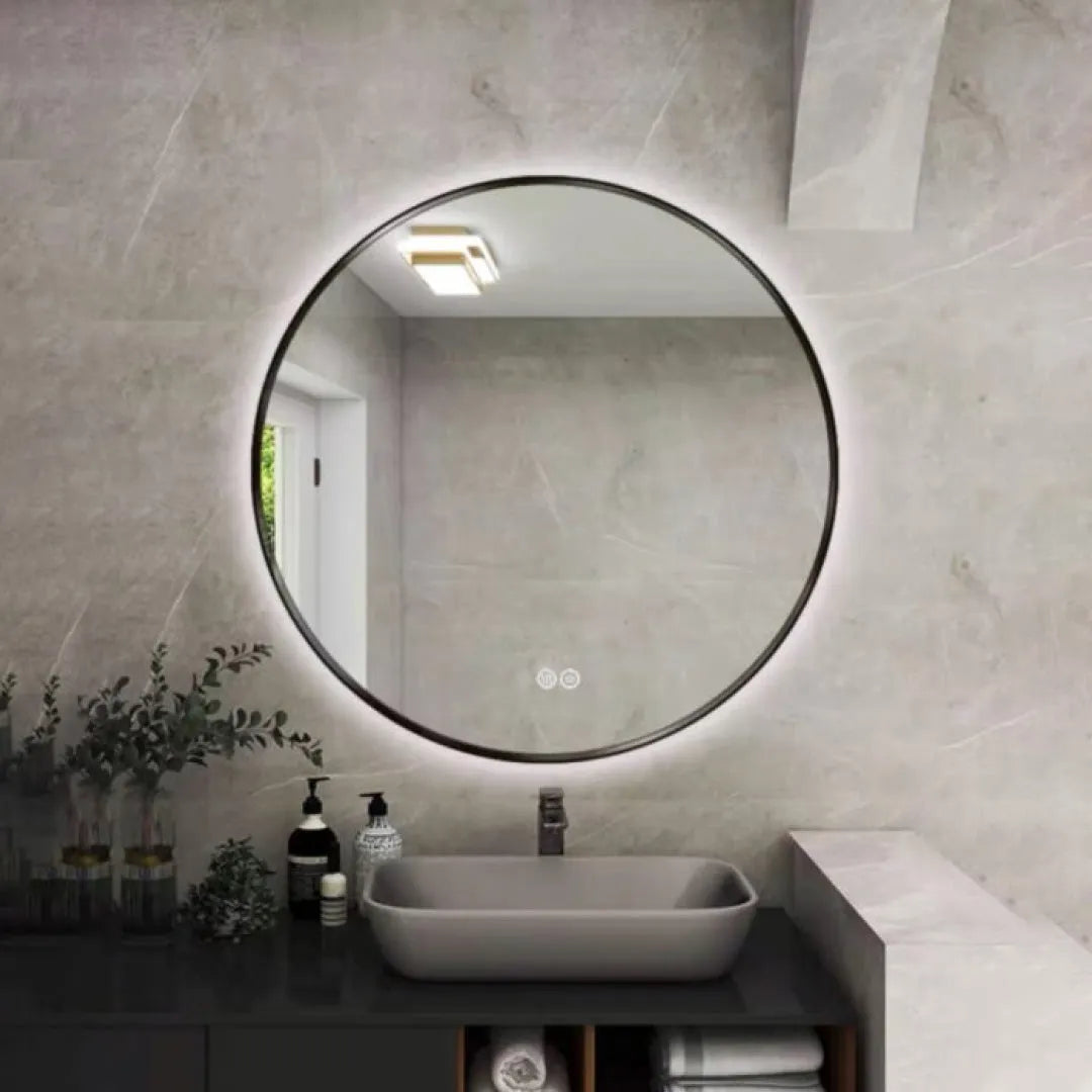 MSL011 LED Mirror with Adjustable Brightness - Perfect for Vanity, Bathroom, and Makeup Application
