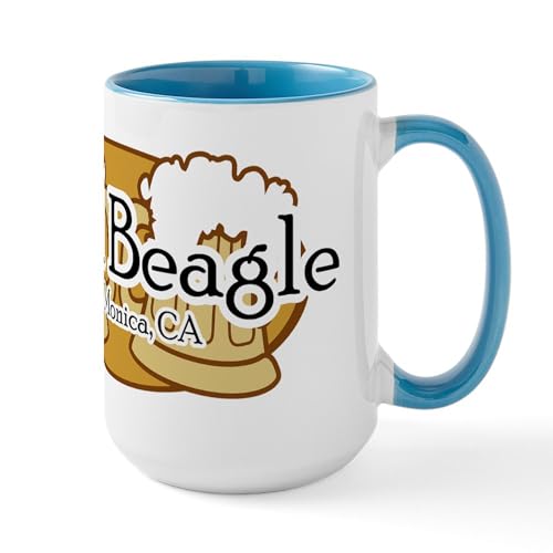 White/Blue Inside - Regal Beagle Large Mug