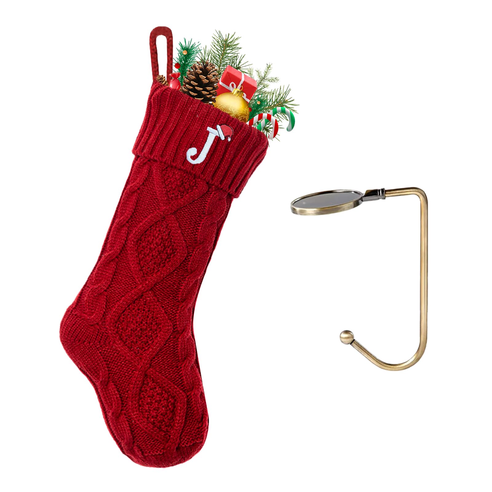 Personalized Christmas Stockings with Initial 