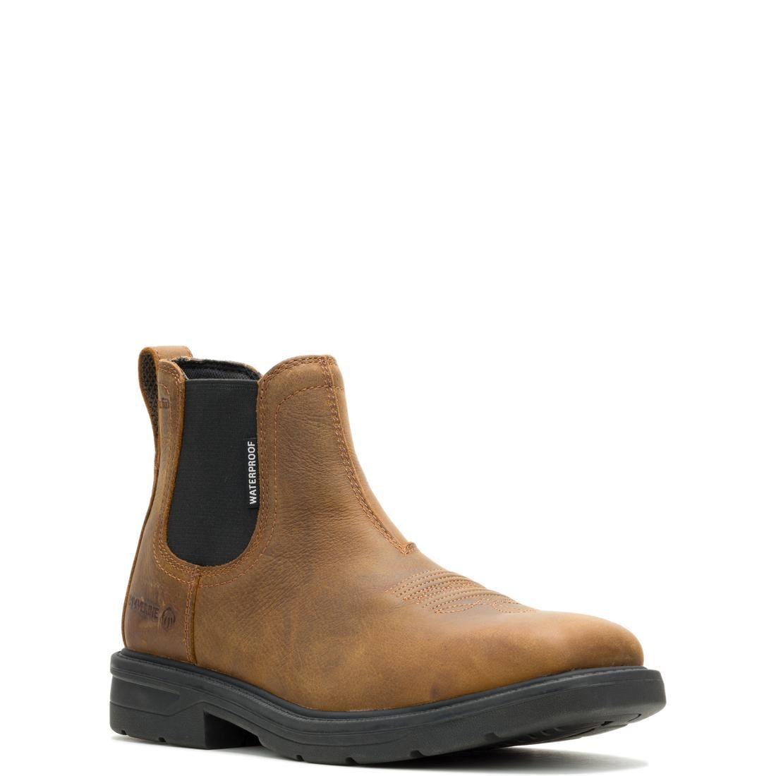 Premium Rancher Level Steel Toe Chelsea Work Boots for Men - Sudan Brown Leather Safety Shoes - Ideal for Construction, Farming & Outdoor Work
