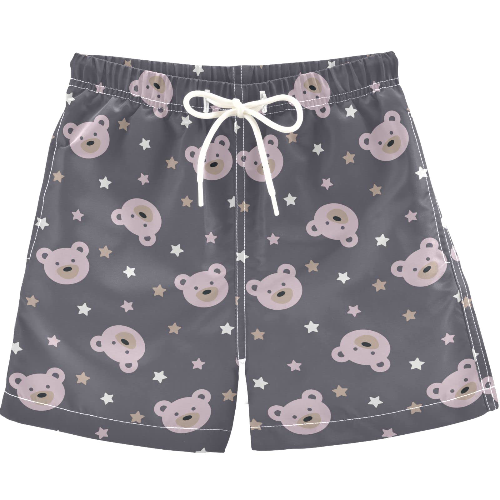 Visesunny Boys Swim Trunks - Cute Bear Swimwear for Toddlers & Beach Play