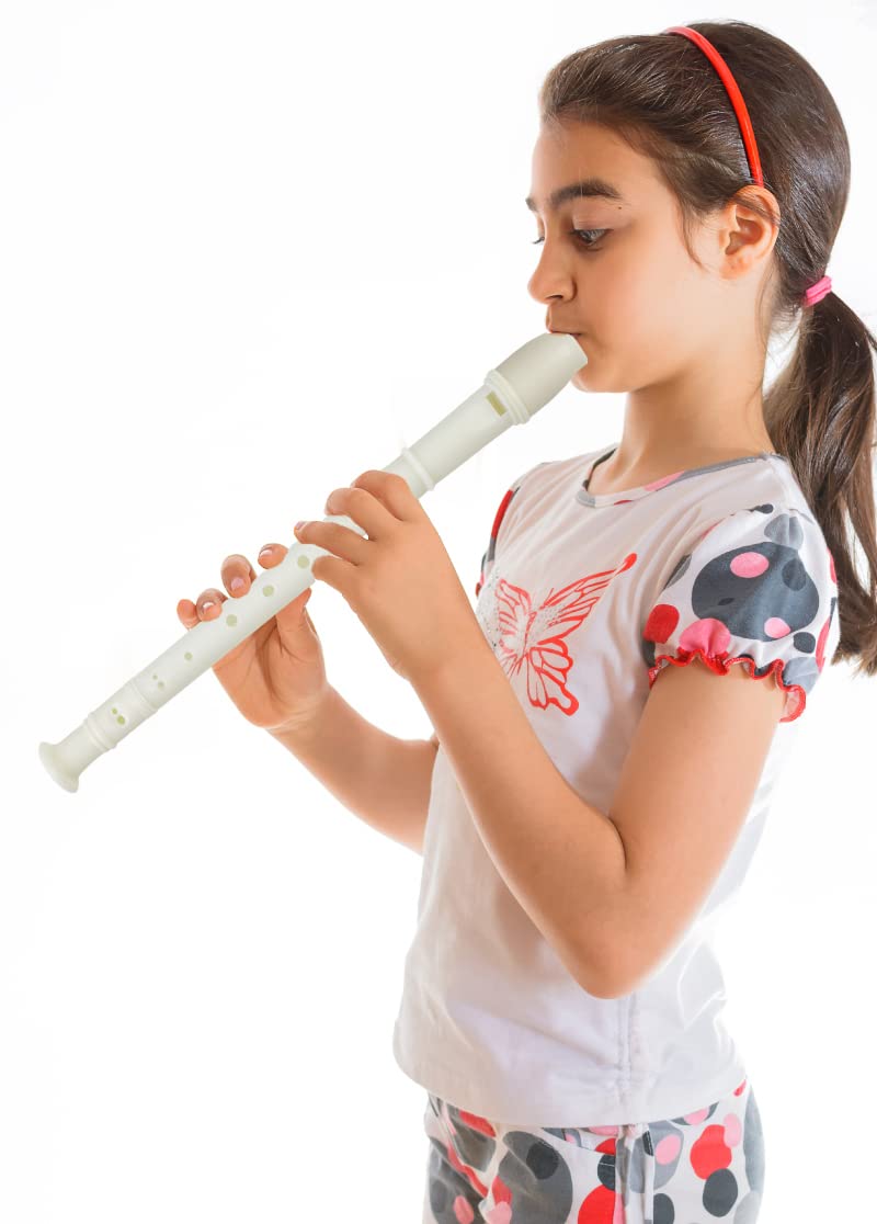 15 PCS 8-Hole Soprano Recorder Set - German Style Plastic Descant Flute with Cleaning Rod for Kids, Students & Beginners - Perfect for Music Class, School Bands & Beginner Practice