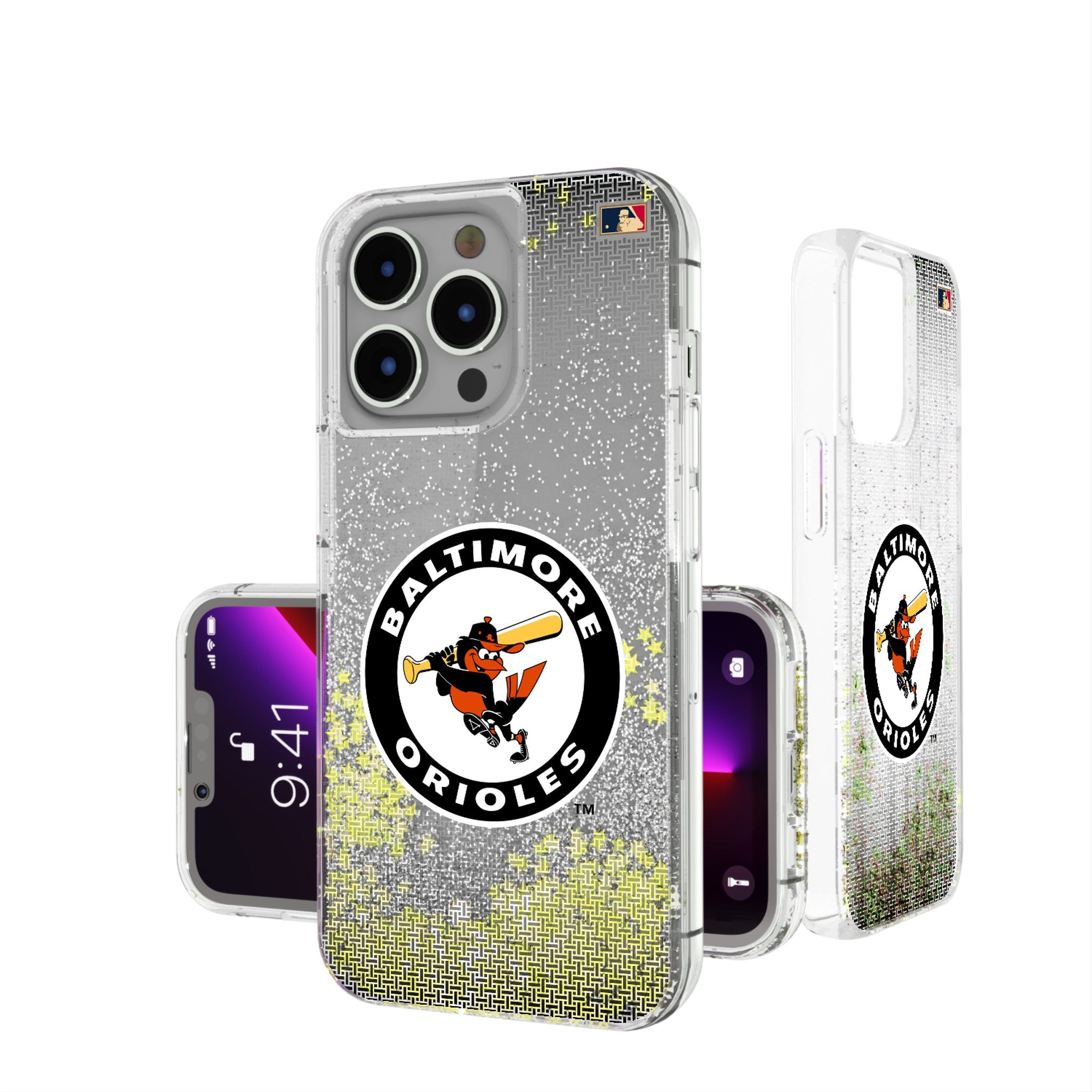 Baltimore Orioles 1966-1969 Cooperstown Collection Glitter Linen Phone Case - Vintage Baseball Team Design for iPhone & Android - Perfect for Fans, Gifts & Game Day Accessories