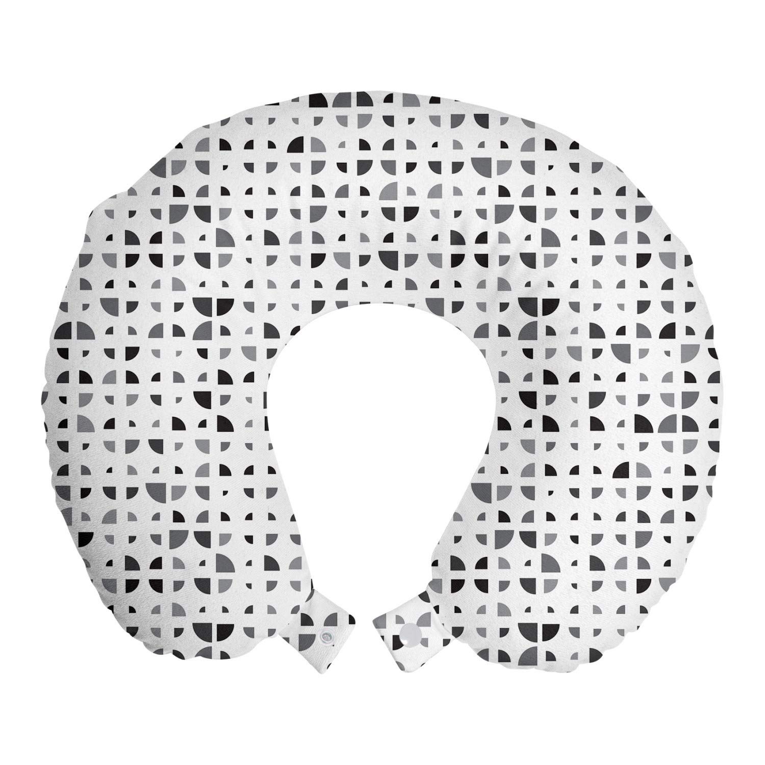 Ambesonne Memory Foam Travel Pillow - Ergonomic Neck Support for Airplane & Car - 12