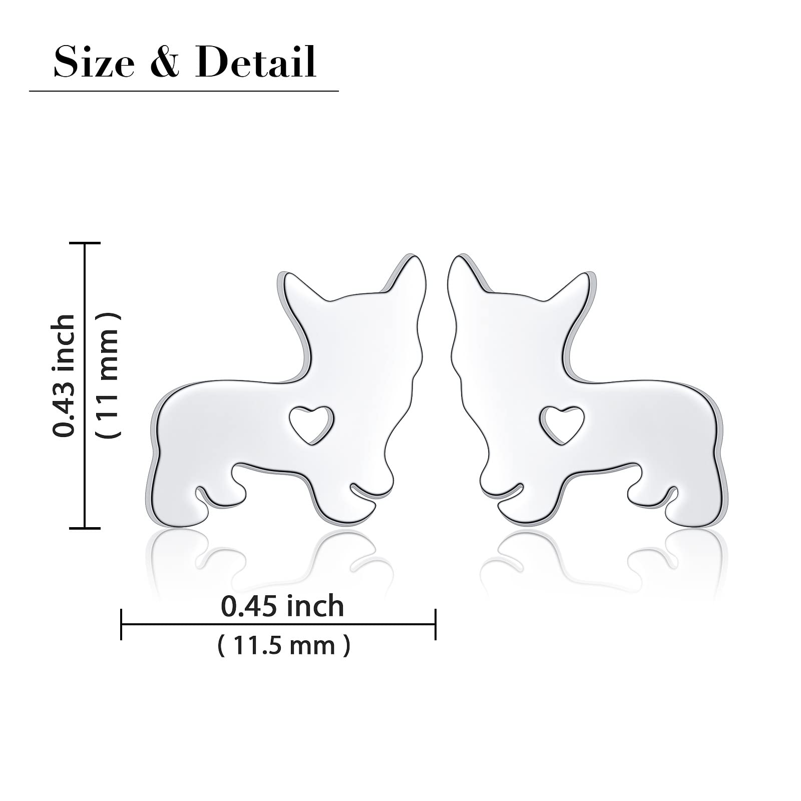 FLYOW 925 Sterling Silver Animal Stud Earrings for Women - Cute & Elegant Jewelry Gifts for Birthday, Christmas, and Everyday Wear