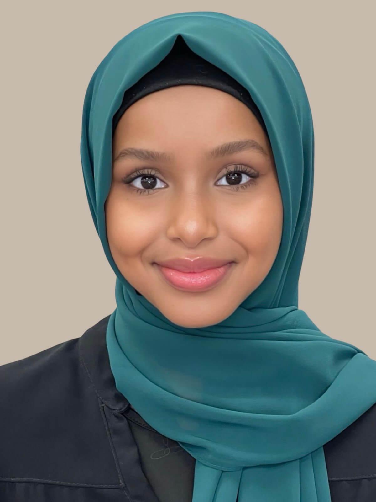 Premium Chiffon Hijab Scarf - Soft & Lightweight Muslim Headscarf for Women - Elegant Ponderosa Pine Color - Perfect for Daily Wear, Prayer, and Special Occasions