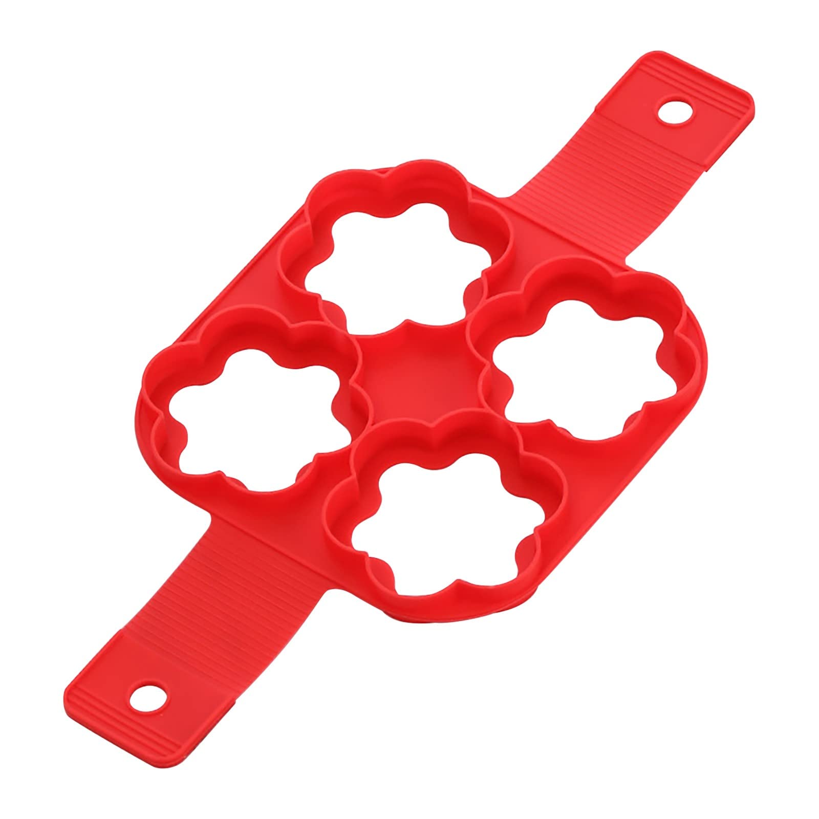 Non-Stick Silicone Pancake Rings - Reusable Round Pancake Molds for Perfect Pancakes, Baking & Breakfast - 9x13 Inch Red Silicone Ring Maker for Pancakes, Eggs & Baking - Ideal for Home Cooking, Brunch & Kids Breakfast