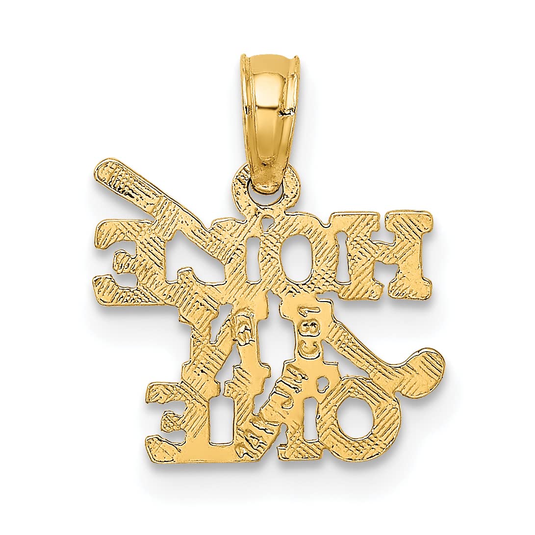 14k Yellow Gold Hole in One Golf Club Charm Necklace - Elegant Golf Jewelry Gift for Women & Men - Perfect for Golf Tournaments, Birthdays & Anniversaries
