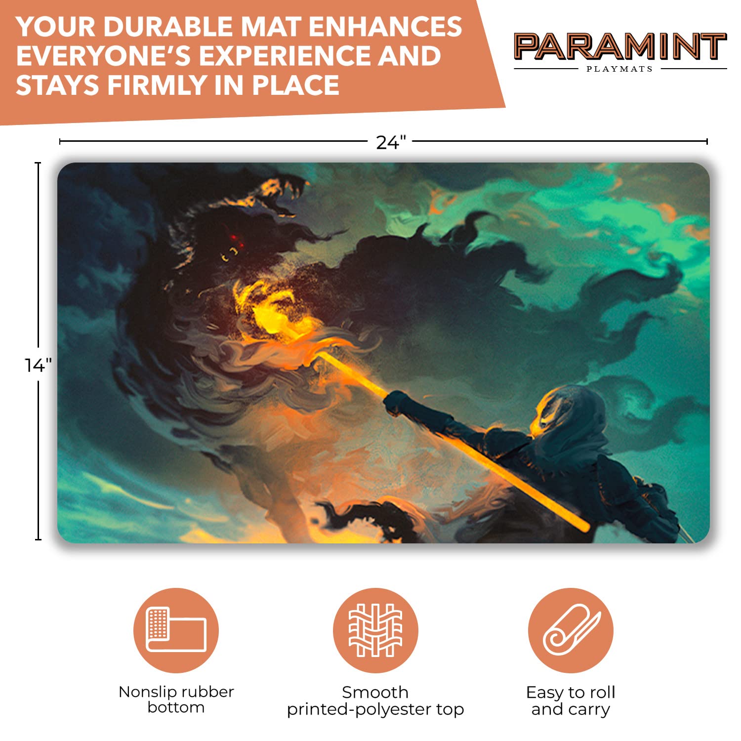 Valorous Stance (Stitched) MTG Playmat by Anato Finnstark - Premium Magic The Gathering Playmat for MTG, YuGiOh & TCG Games - Non-Slip Gaming Mat with Original Art Design - Perfect for Tournaments & Casual Play
