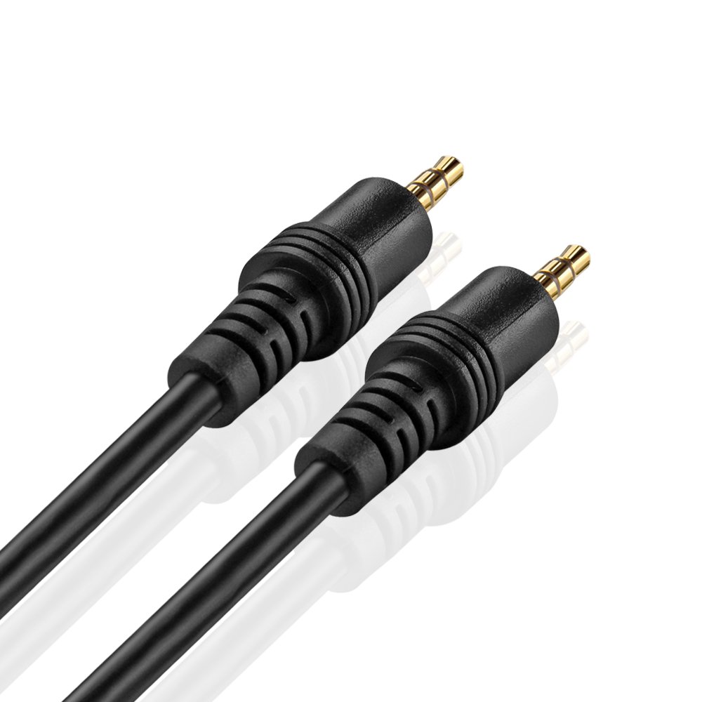 Gold Plated 3.5mm Male to Male AUX Cable (10ft) - Stereo Audio Auxiliary Cord for iPhone, iPad, Android Devices - Perfect for Home Audio, Car Systems & Portable Speakers