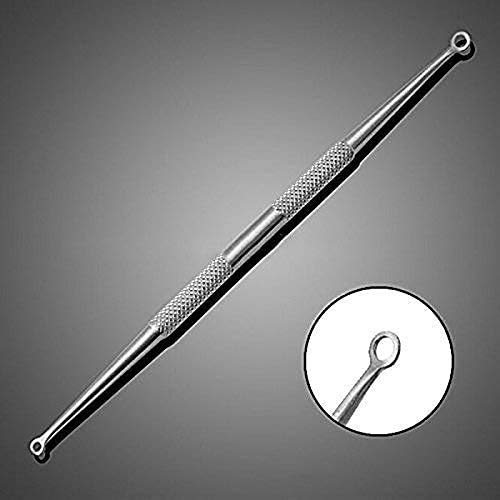 ADBHUTANAND® Professional Stainless Steel Blackhead Remover Kit - 5-Piece Anti-Slip Handle Comedone Extractor Set with Travel Case | Perfect for Facial Spa, Acne Treatment & At-Home Skincare Routine
