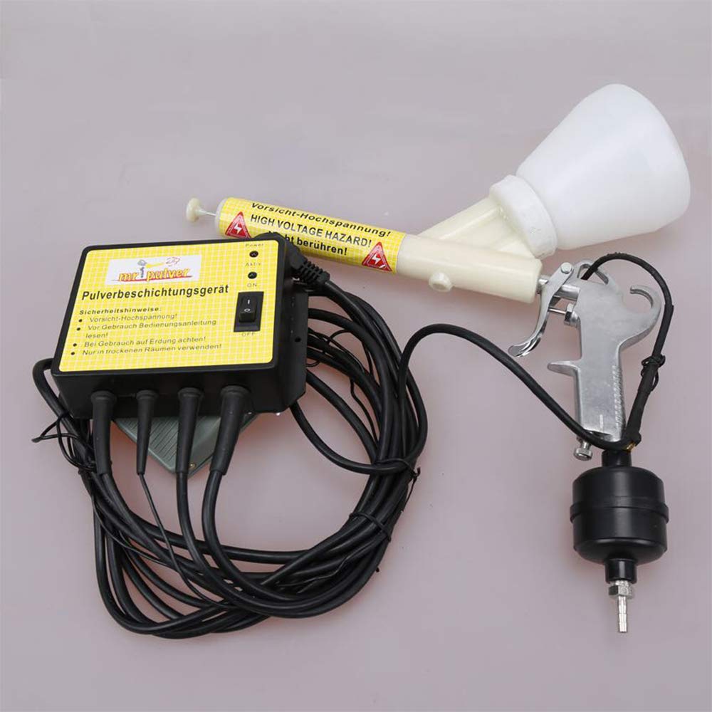 110V Mini Powder Coating System - Metal Workpiece Electrostatic Spray Gun PC02 | DIY Home Projects, Auto Parts, Metal Furniture & Small Metal Crafts Coating Tool