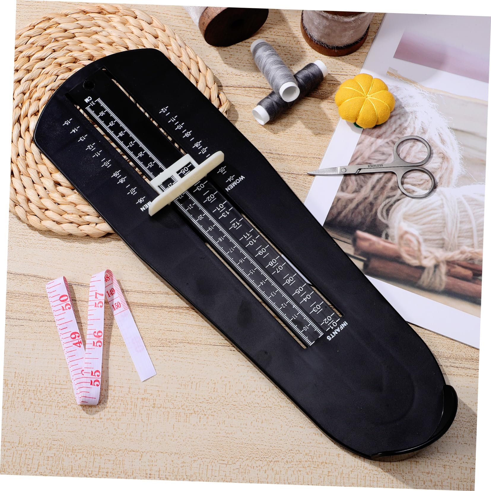 CALLARON Foot Measuring Device - Accurate Shoe Size Measurement Tool for Adults, Foot Length Gauge & Foot Measure - Perfect for Online Shoe Shopping, Podiatry, and Orthopedic Needs