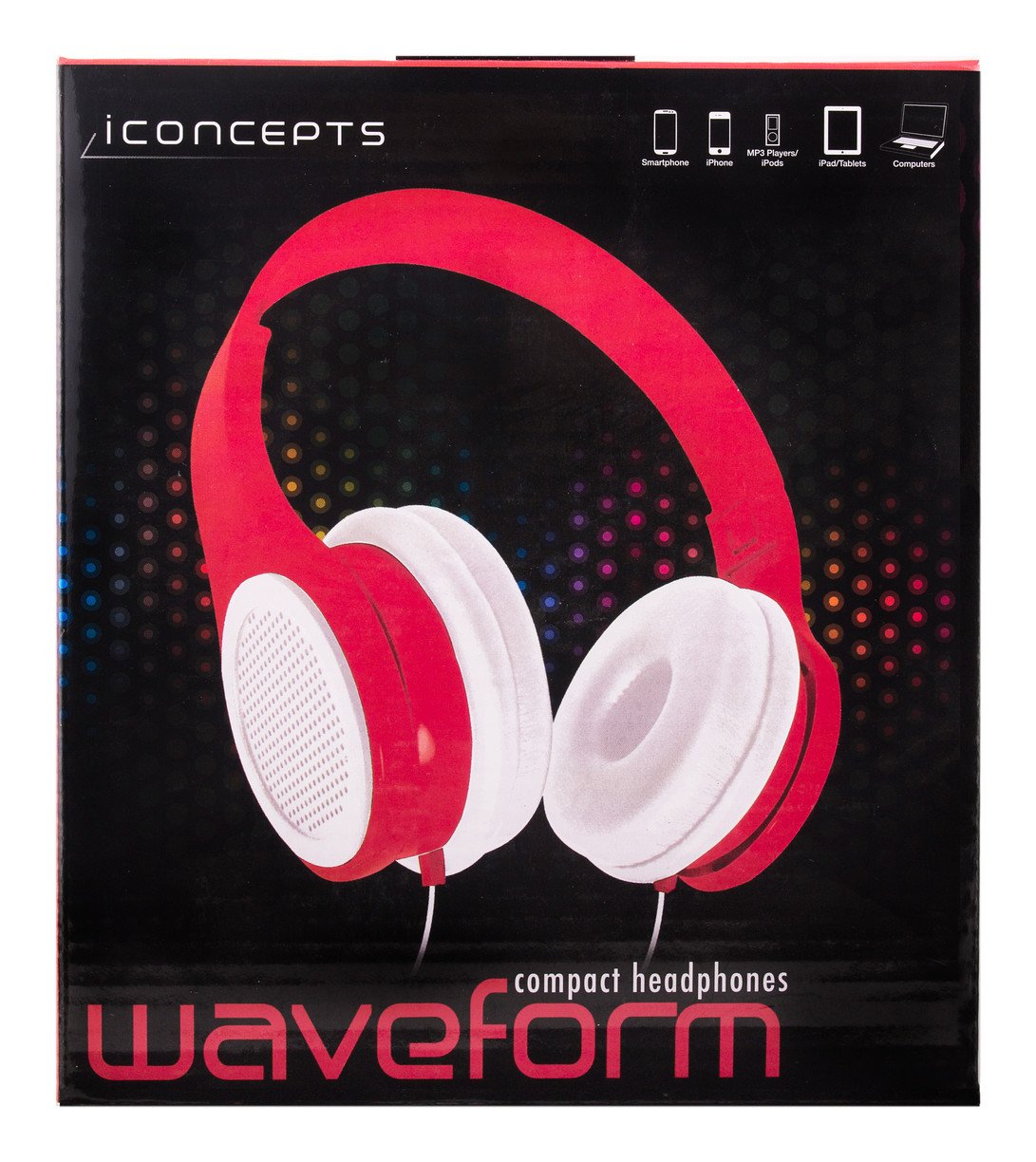 Vivitar GRILLHP-RW Wireless Bluetooth Grill Headphones - Red/White - Waterproof & Sweatproof for Outdoor Cooking, BBQ, Camping & Backyard Parties