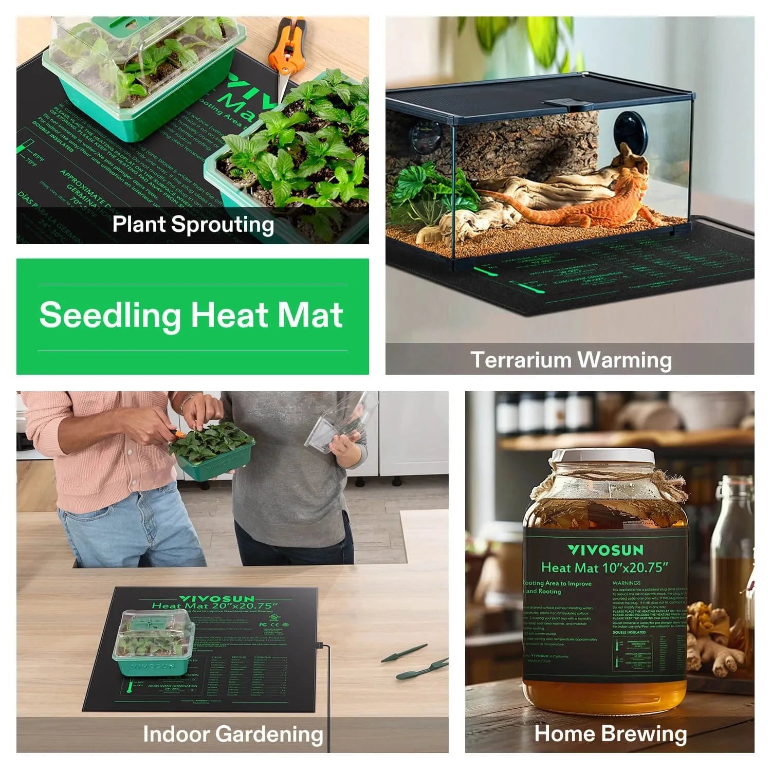 VIVOSUN 20x20.75 Inch Digital Thermostat & Seedling Heat Mat Kit for Indoor Gardening - Perfect for Seed Starting, Plant Propagation, and Greenhouse Use
