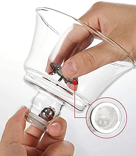 RORA Semi-Automatic Rotating Glass Teapot Set with Infuser - Kungfu Tea Maker for 6 Cups | Perfect for Home, Office & Tea Ceremonies | Elegant Glass Tea Set for Relaxation & Entertaining