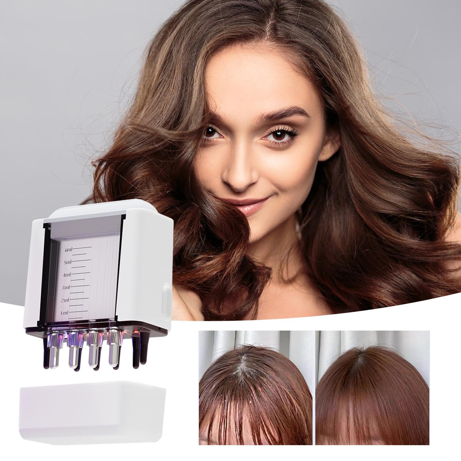 ETUCYNG Electric Scalp Oil Applicator - Hair Growth Comb with Red Light Therapy & High Frequency Vibration, Scalp Massager for Hair Care & Relaxation - Perfect for Home Spa, Salon Treatments & Daily Hair Maintenance
