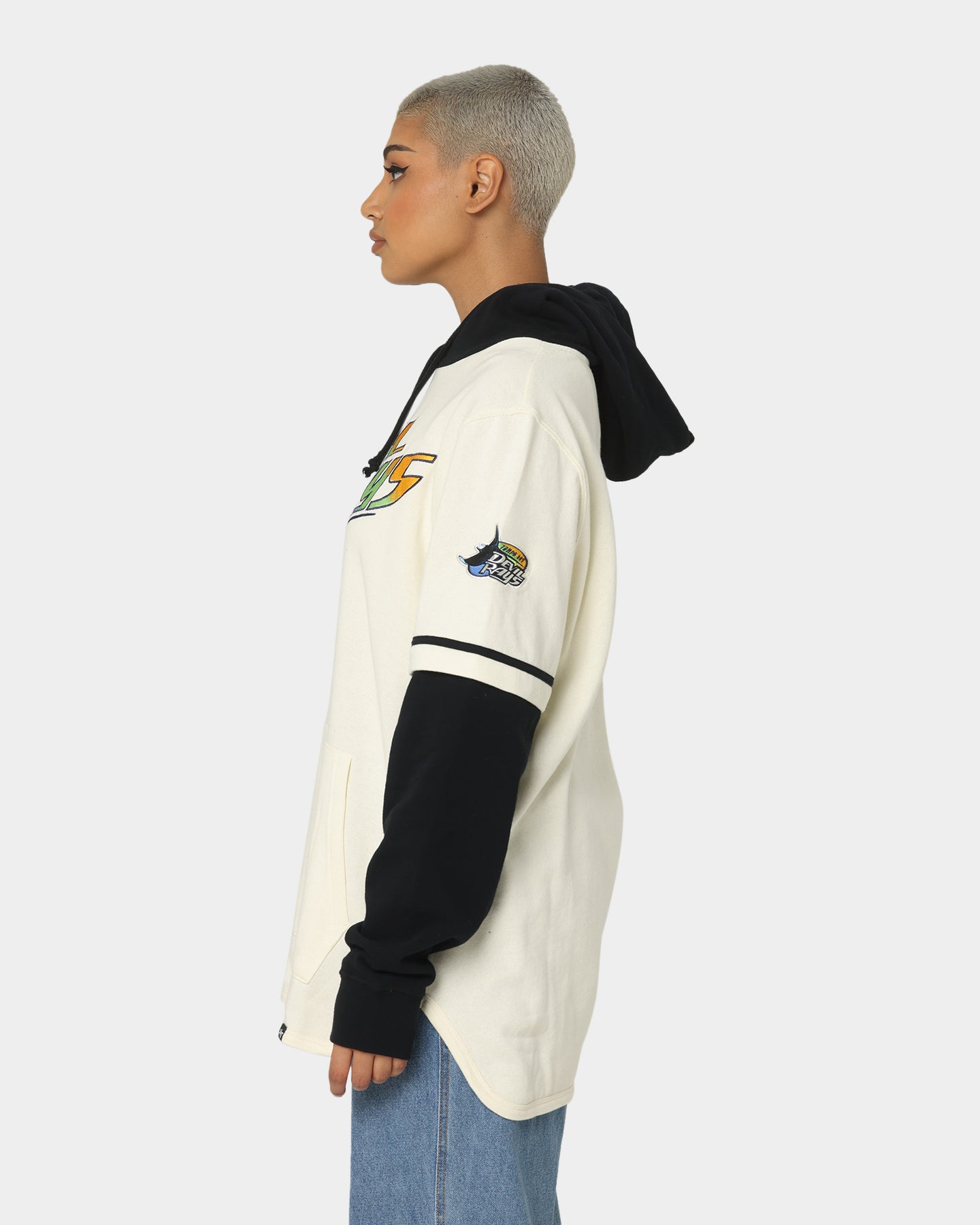 47 Brand Tampa Bay Rays Shortstop Hoodie Cream - Comfortable & Stylish MLB Fan Hoodie for Men & Women - Perfect for Game Day, Casual Wear & Outdoor Activities