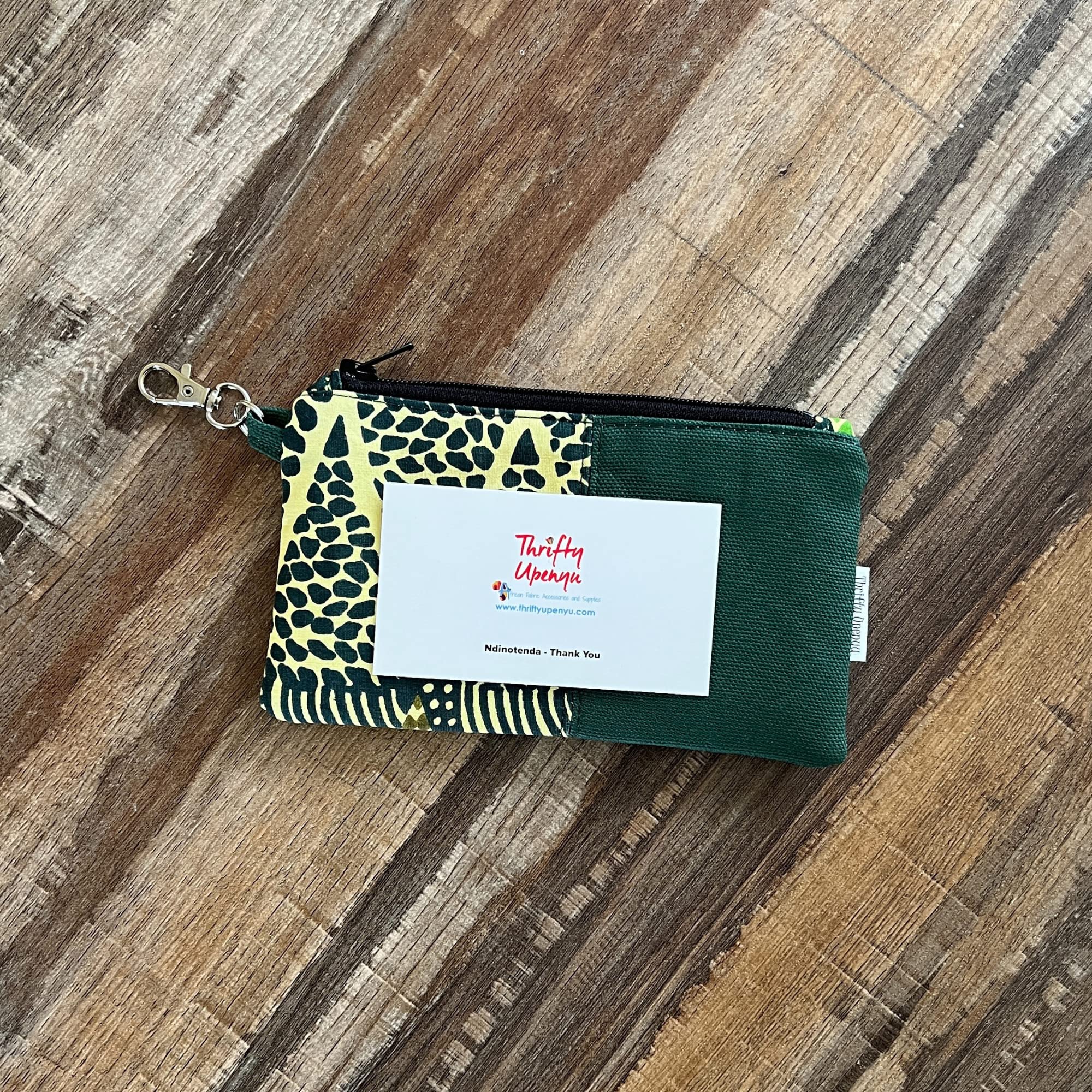 Stylish Green Coin Pouch - African Inspired Change Purse for Women & Men | Perfect for Travel, Shopping & Everyday Use