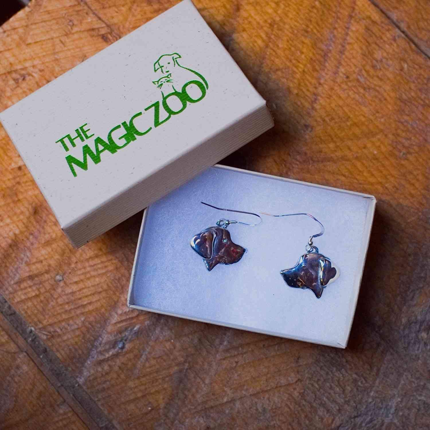 Magic Zoo Sterling Silver Labrador Earrings - Handmade Dog Lover Jewelry for Women | Perfect Gift for Pet Owners, Birthday & Anniversary