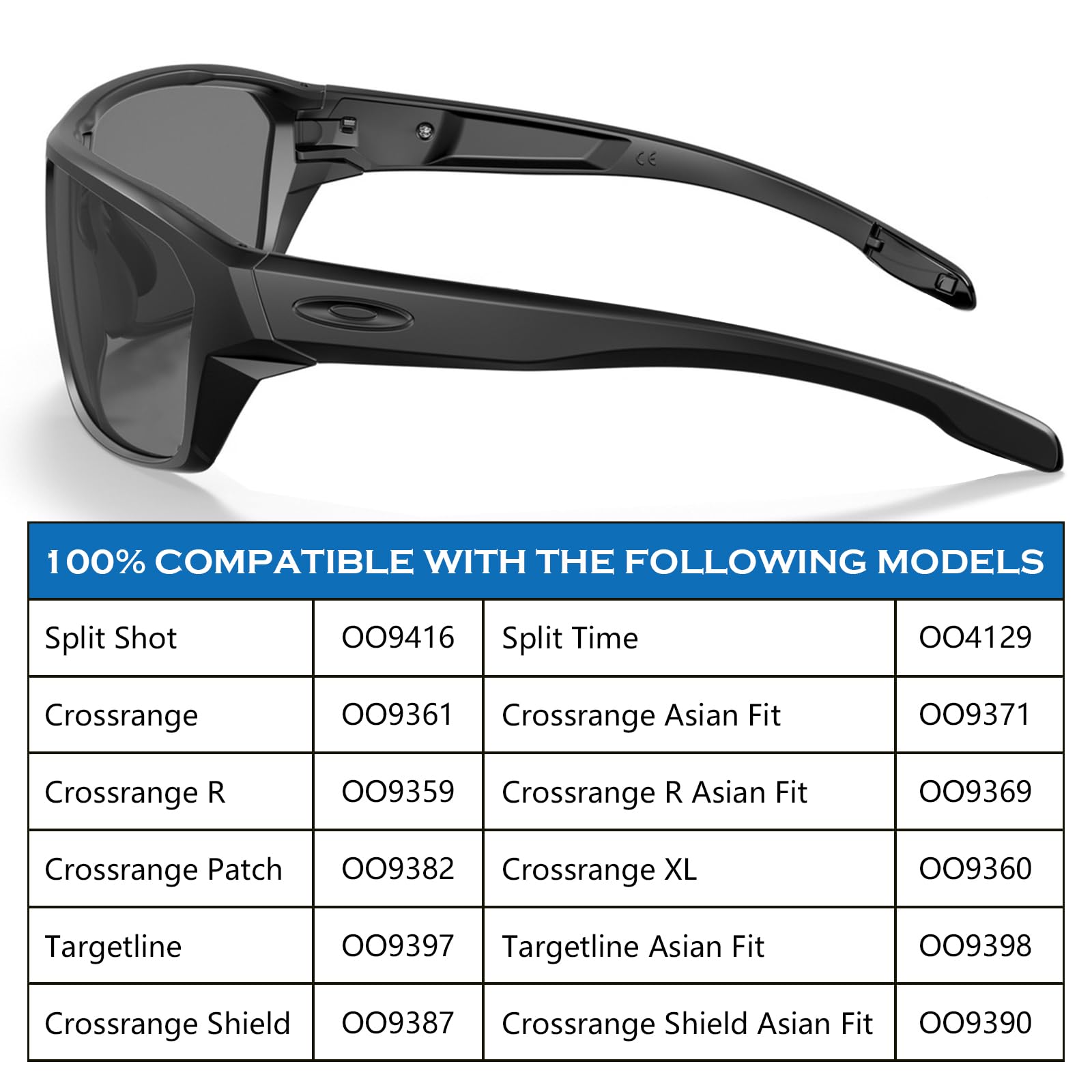 Oakley Replacement Nose Pads - Silicone Nose Pieces for Split Shot OO9416, Split Time OO4129, Targetline OO9397, Crossrange Patch R XL OO9361, OO9360, OO9359 Sunglasses - 3 Pairs Black Regular Fit - Perfect for Sports, Outdoor Activities & Everyday Wear