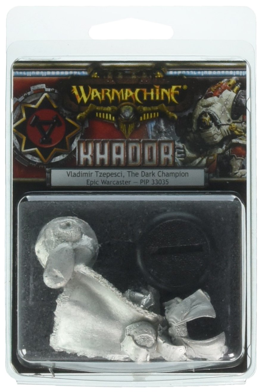 Privateer Press Warmachine: Khador Vladimir The Dark Champion Model Kit - Tabletop Wargaming Miniature for Collectors & Strategy Game Enthusiasts