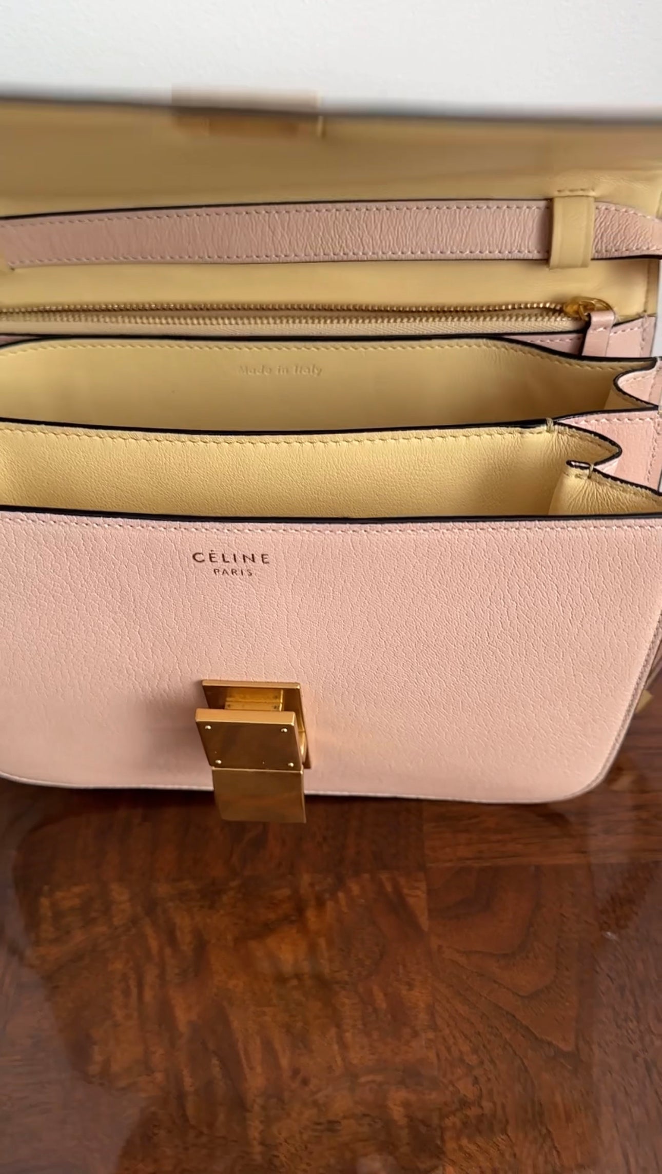 Celine Nude Calfskin Leather Medium Classic Box Bag - Luxury Designer Handbag for Women | Perfect for Work, Evening Events & Everyday Use