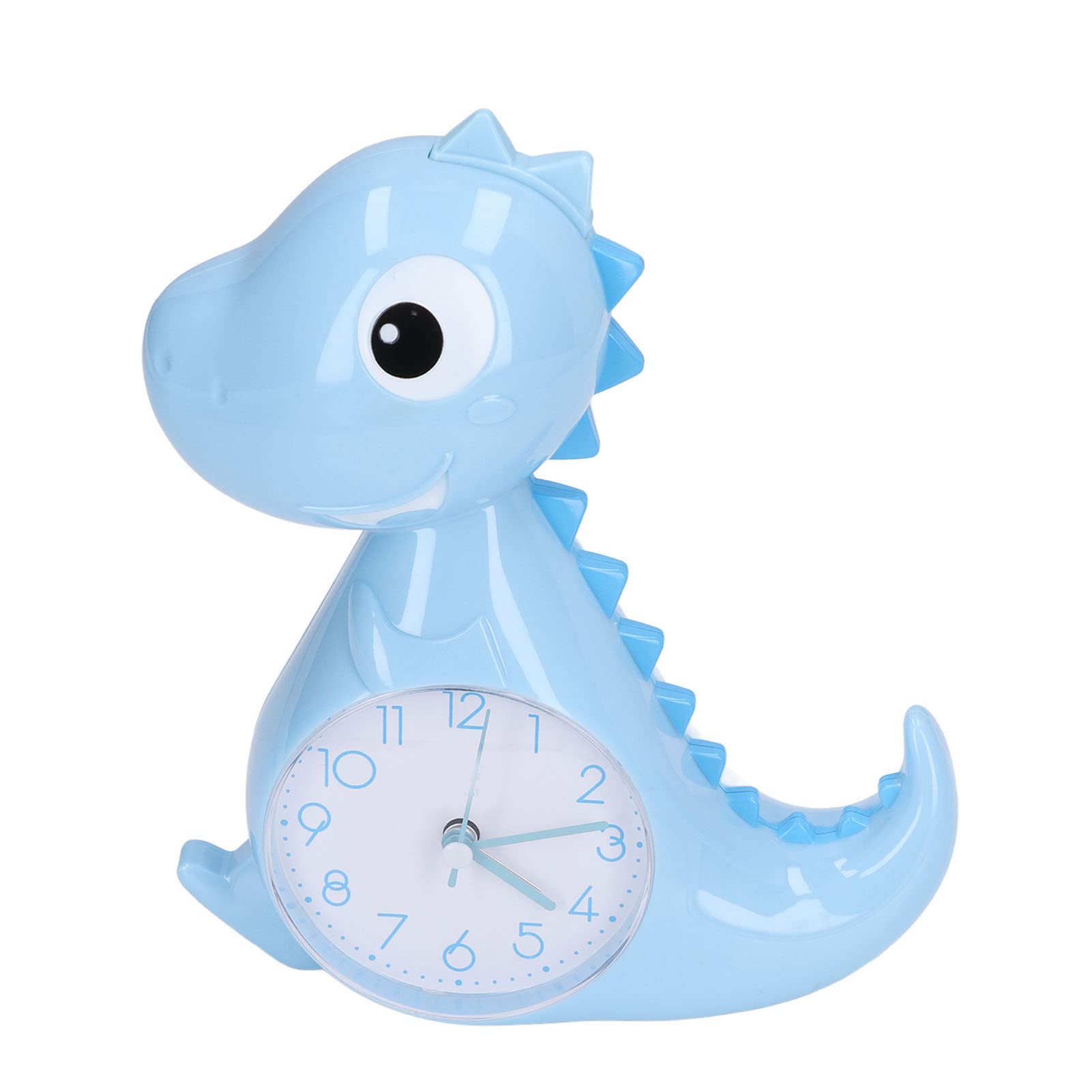 Dinosaur Alarm Clock for Kids - Cute Blue Dinosaur Shaped Desk Clock with Night Light, Perfect for Boys & Girls Bedroom Decor, Birthday Gifts, School & Home Use