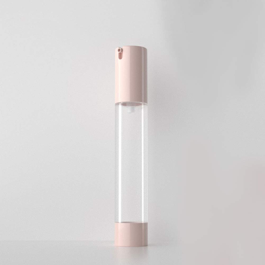 Cabilock 2-Pack Travel-Sized Foundation Bottles - Clear Pink Makeup Containers with Pump Dispenser for Lotion, Cream & Liquid Cosmetics | Perfect for Toiletries, Vanity Organizer & On-The-Go Touch Ups