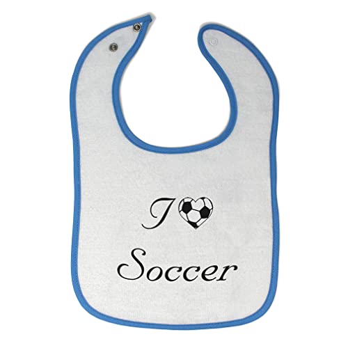 **Soccer Baby Bibs and Burp Cloths Set - Soft Cotton for Toddler & Infant Boys & Girls - White & Blue Design - Perfect for Feeding, Messy Play, and Sports-Themed Gifts**