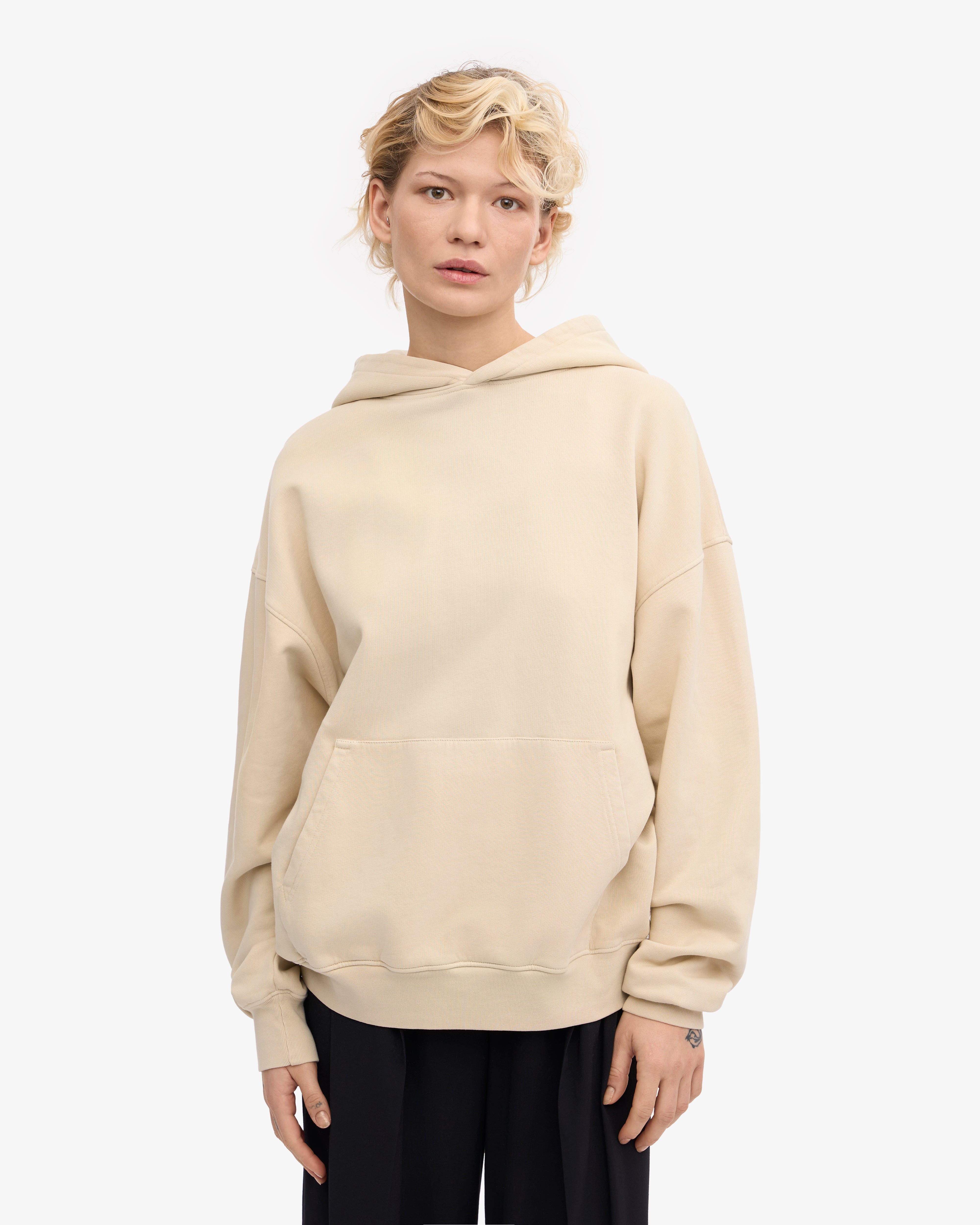 Organic Oversized Hoodie - Ivory White | Soft & Cozy Unisex Pullover for Men & Women | Perfect for Casual Wear, Lounging & Outdoor Activities