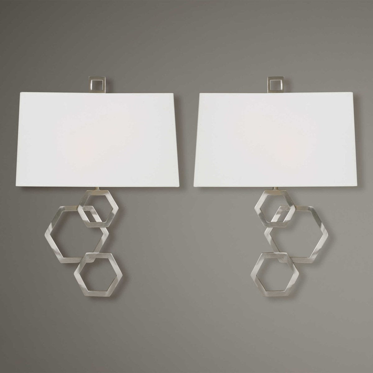 Deseret BN 2Lt Sconce Wall Light - Set of 2 Vintage Style Wall Sconces for Bedroom, Living Room, or Hallway Lighting