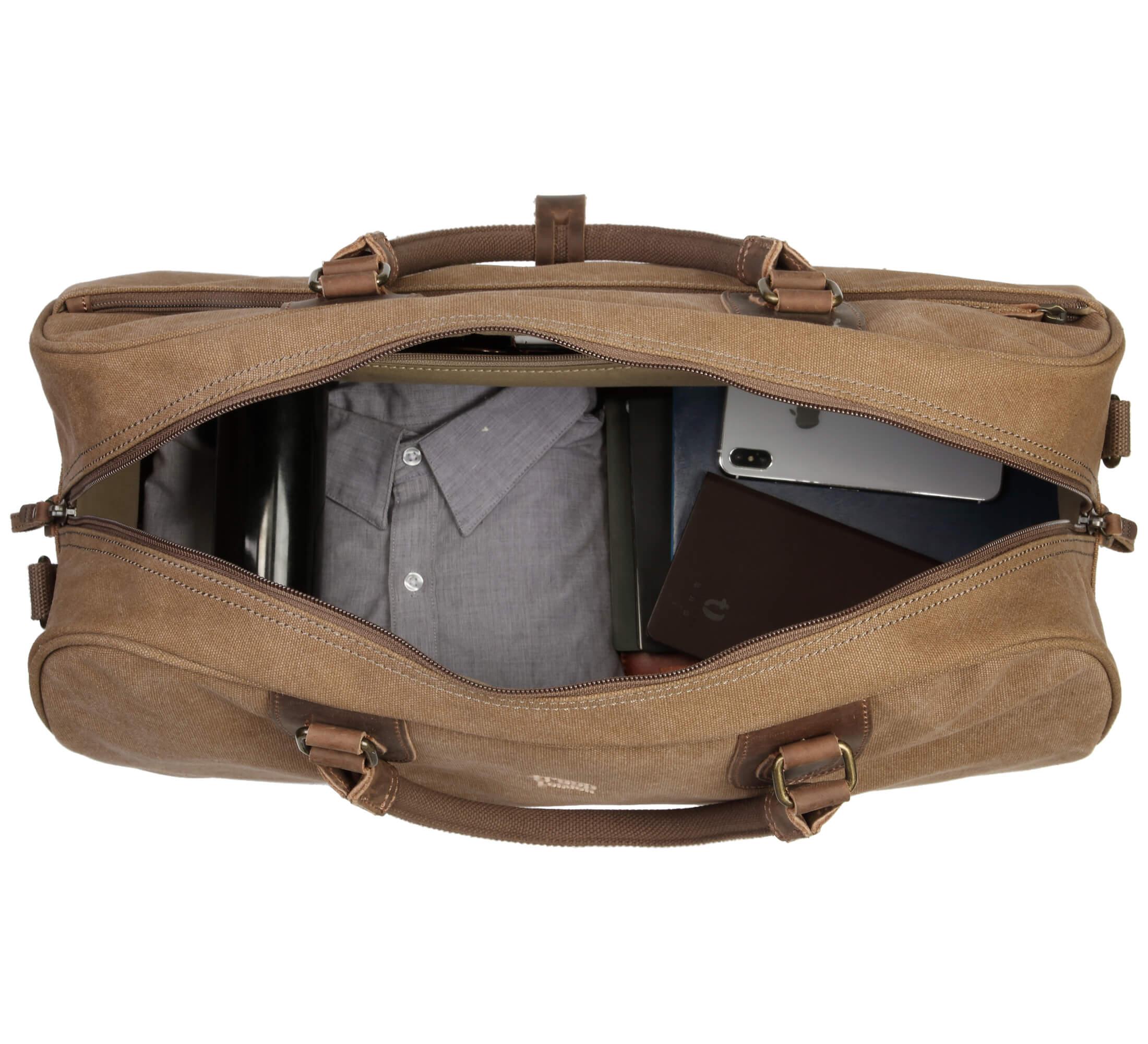 TRP0263 Troop London Classic Canvas Holdall Large - Durable Travel Duffel Bag for Gym, Weekend Trips & Outdoor Adventures | Water-Resistant Carryall with Spacious Storage