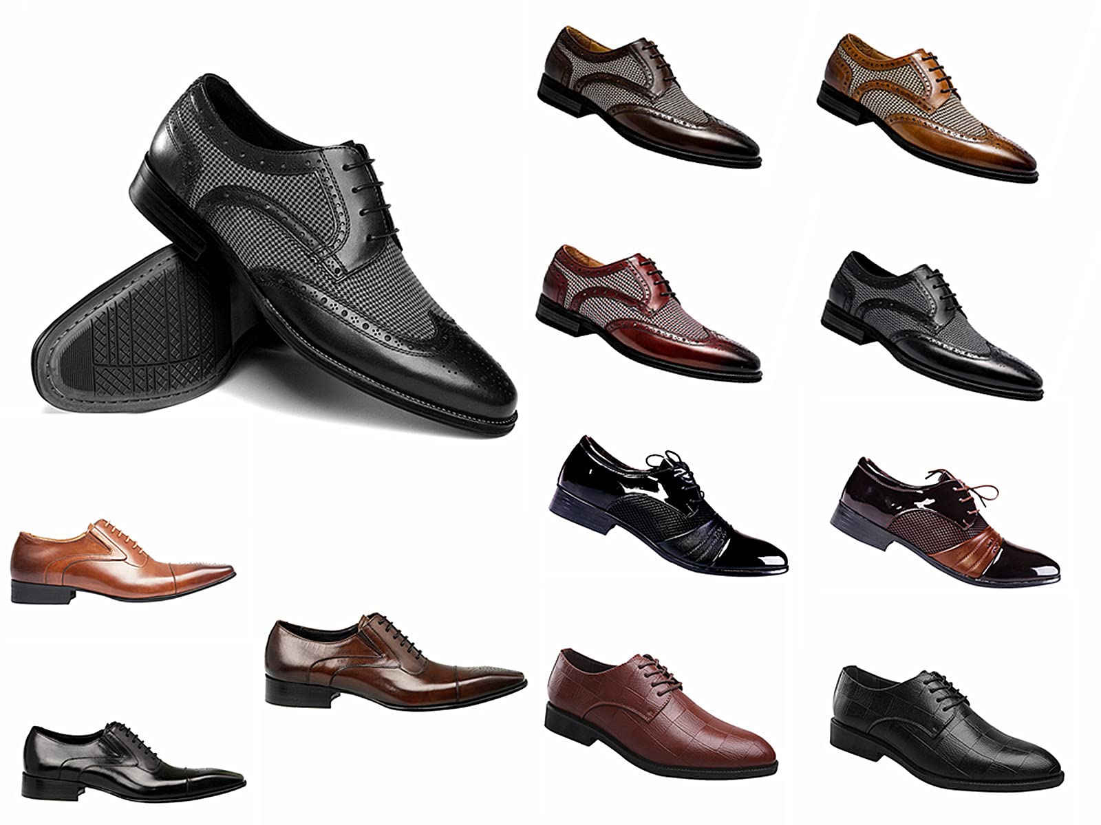 Men's Classic Oxford Dress Shoes - Lace-Up Formal Leather Business Shoes | British Style for Office, Wedding & Special Occasions