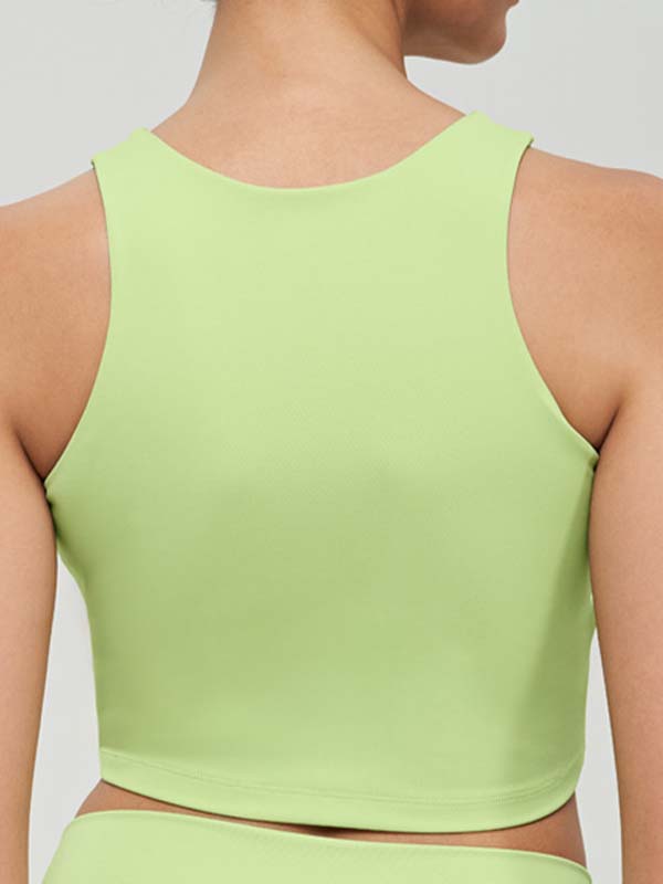 ZASUWA Women's Twist Hollow Out Solid Color Tank Top - Stylish Summer Casual Wear for Beach, Party & Everyday Outfits