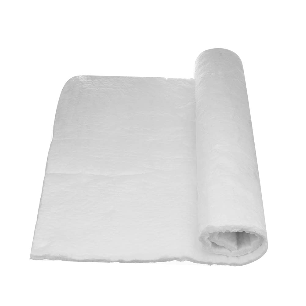 High-Temperature Fireproof Insulation Blanket 20mm Thick - Ceramic Fiber Insulation Board Up to 2400°F/1315°C - Heat Resistant & Easy to Cut for Forge, Furnace, Wood Stove, Fireplace, Kiln, Pizza Oven - Perfect for DIY Projects, Metalworking & Home Heating Solutions