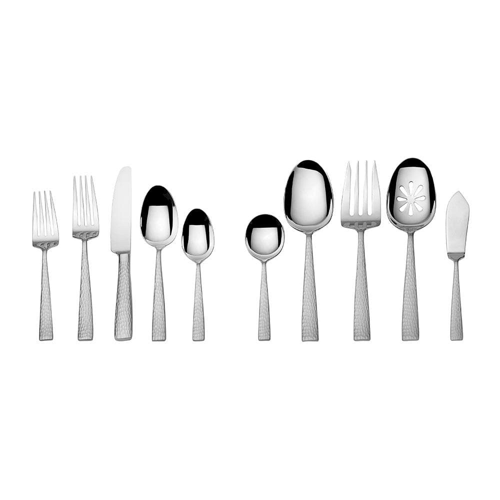 Oliver Mirror 65-Piece Stainless Steel Flatware Set - Service for 12 - Elegant Dining Silverware for Dinner Parties, Weddings & Holiday Gatherings