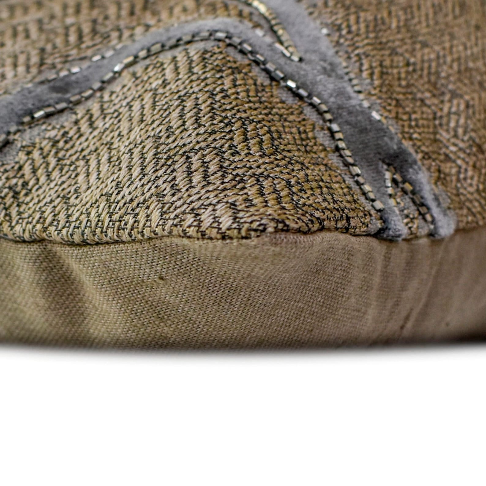 Luxury Gray Velvet Throw Pillow Cover - Soft Ashen Interlock Design for Sofa, Bed & Home Decor | Premium Cushion Case for Living Room, Bedroom & Dorm