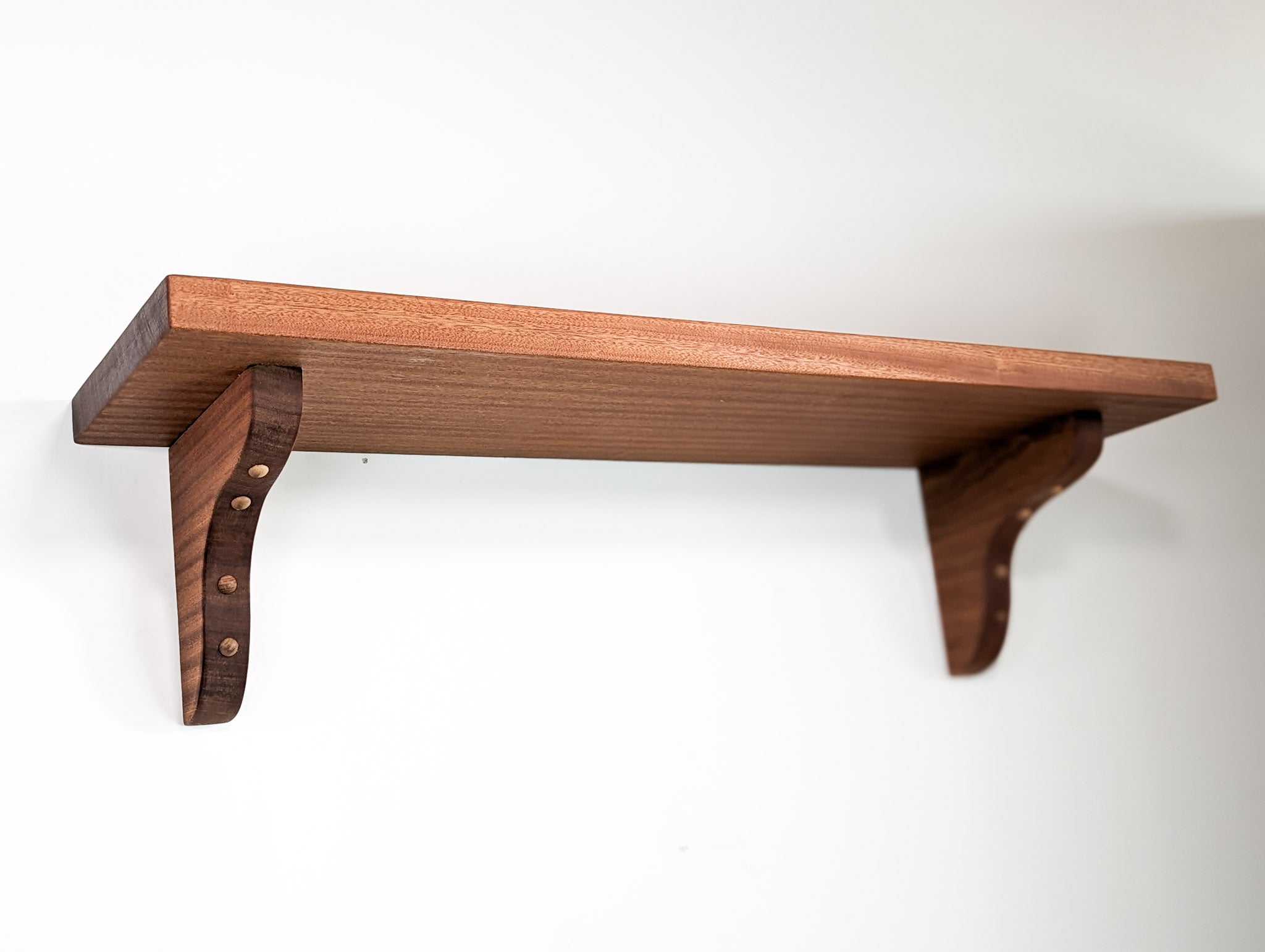 Premium Solid Wood Brackets - Mahogany & Oak for Shelves & Furniture | Heavy Duty Decorative Brackets for Home & Office Use