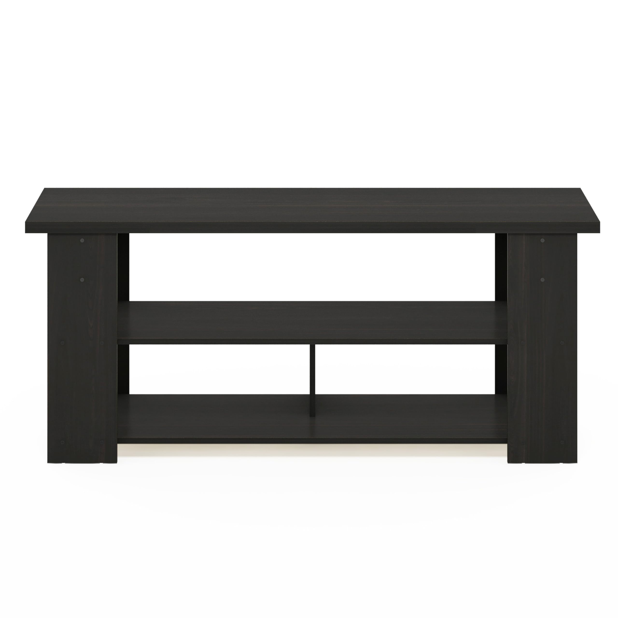 Furinno Jaya TV Stand for Living Room - 50 Inch Entertainment Center in Espresso Finish - Perfect for TV, Gaming Console & Media Storage