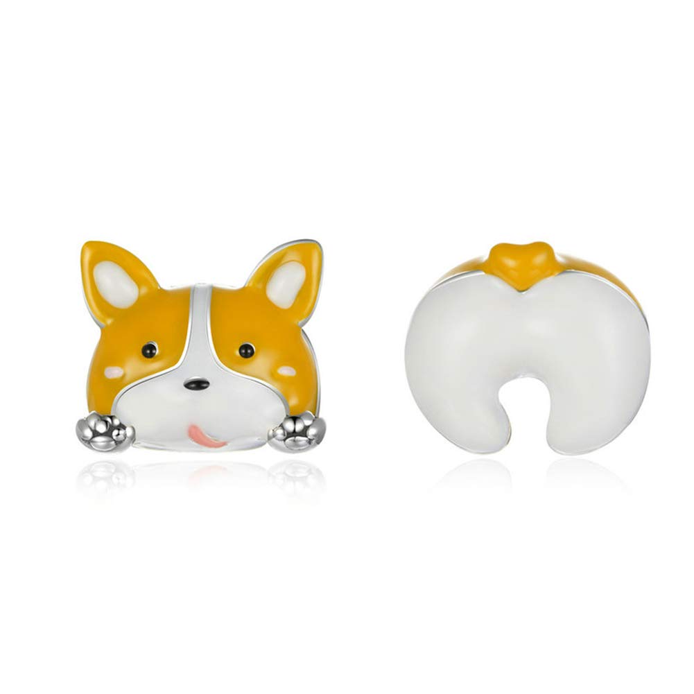 925 Sterling Silver Stud Earrings - Cute Green Baby Crocodile & Corgi Animal Design | Hypoallergenic Jewelry Gift for Women, Teen Girls & Animal Lovers | Perfect for Casual Wear, Parties & Everyday Fashion Accessories