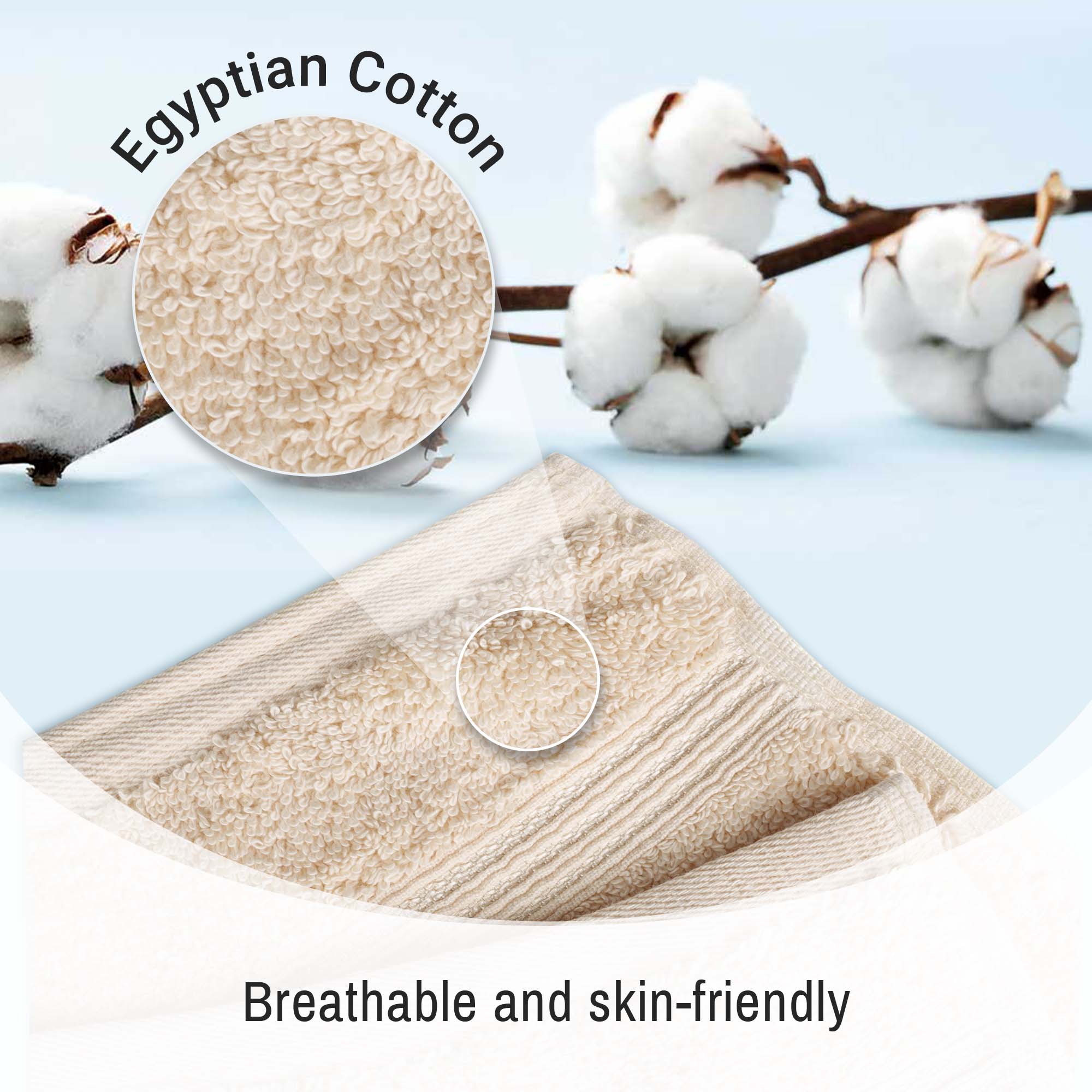 Premium Egyptian Cotton 3-Piece Towel Set - Ultra Soft, Highly Absorbent Bath Towels for Spa, Bathroom & Luxury Home Use