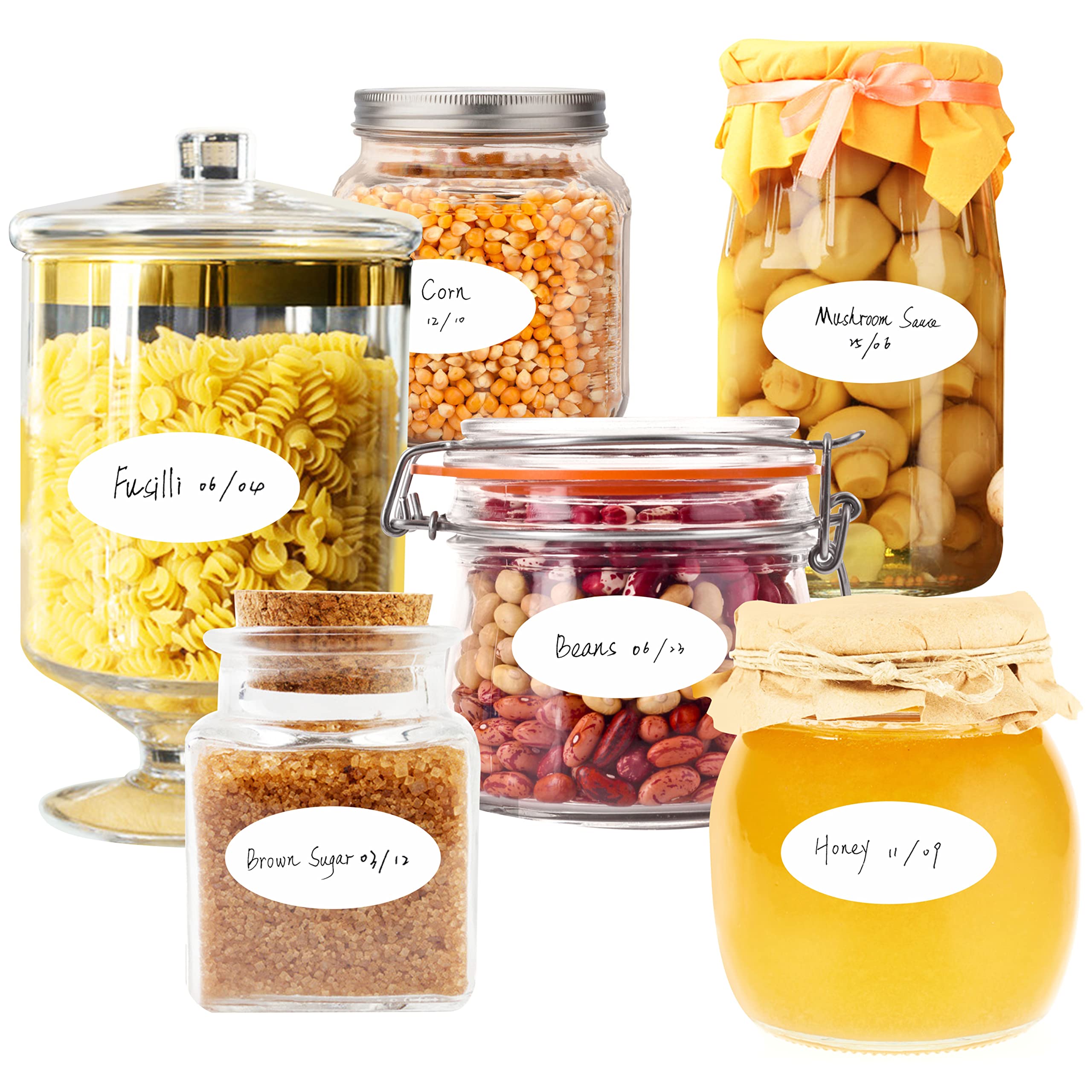 500 Removable Freezer & Pantry Labels - Waterproof, Tear-Resistant, No Residue Stickers for Food Containers, Jars & Kitchen Organization - Perfect for Restaurant Storage, Meal Prep & Home Organization