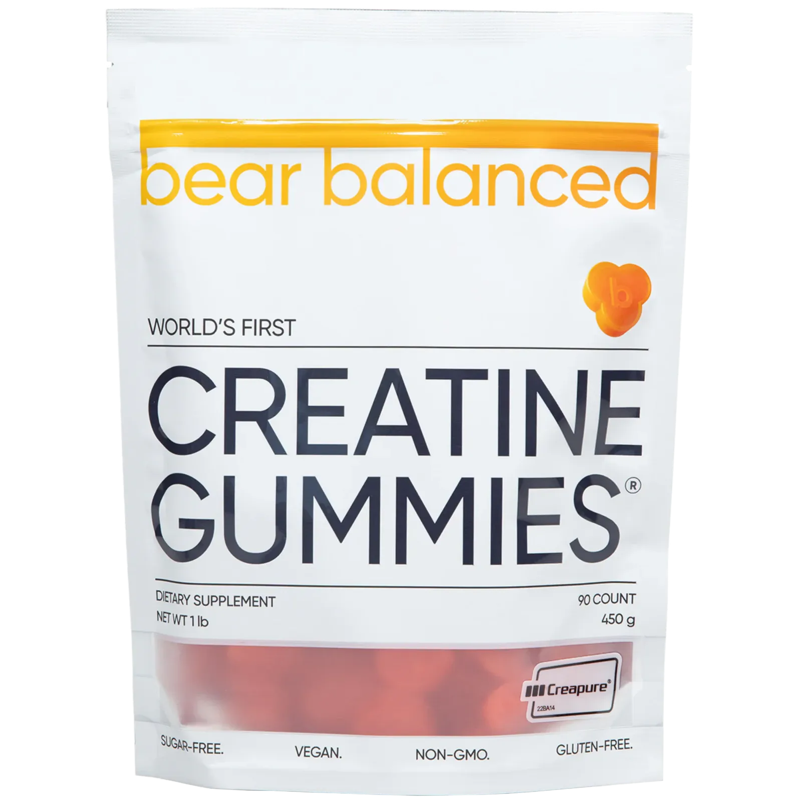 Bear Balanced Creatine Gummies - Sugar Free Muscle Recovery Supplement for Athletes & Fitness Enthusiasts | Pre & Post Workout Support for Strength Training, Gym Performance & Muscle Growth
