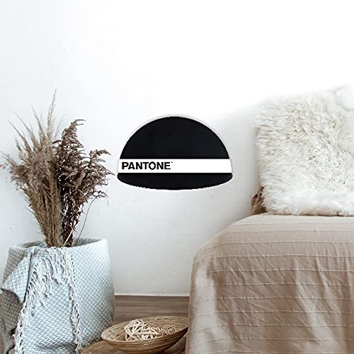 Metal Wall Shelf Storage Unit - 40x20x20cm Modern Floating Shelves for Living Room & Bedroom - Black & White Wall Decor for Books, Plants & Home Organization