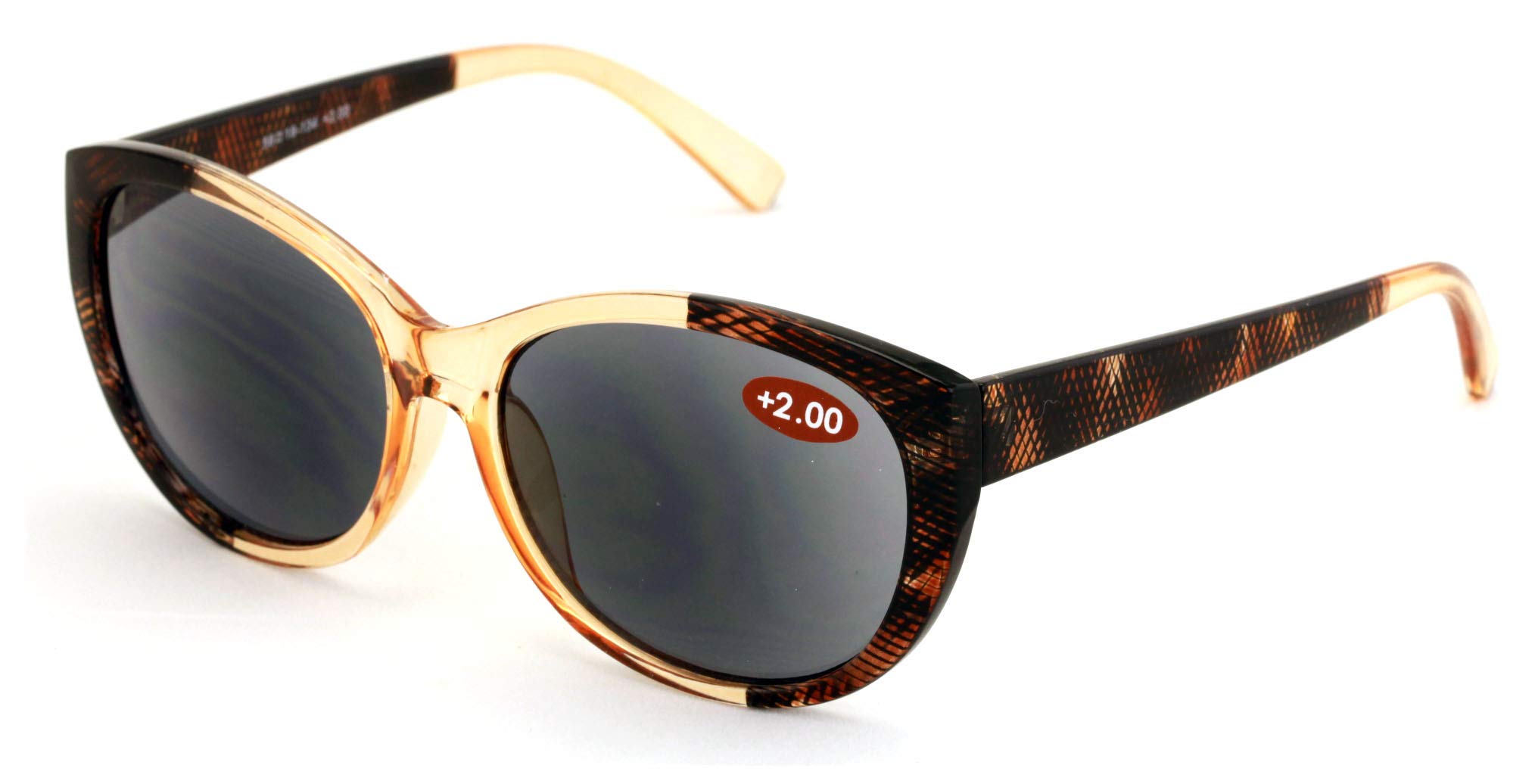 Women's Vintage Cateye Reading Sunglasses - Translucent Carbon Frame, UV Protection for Outdoor Reading & Fashion - Perfect for Beach, Driving, and Daily Use