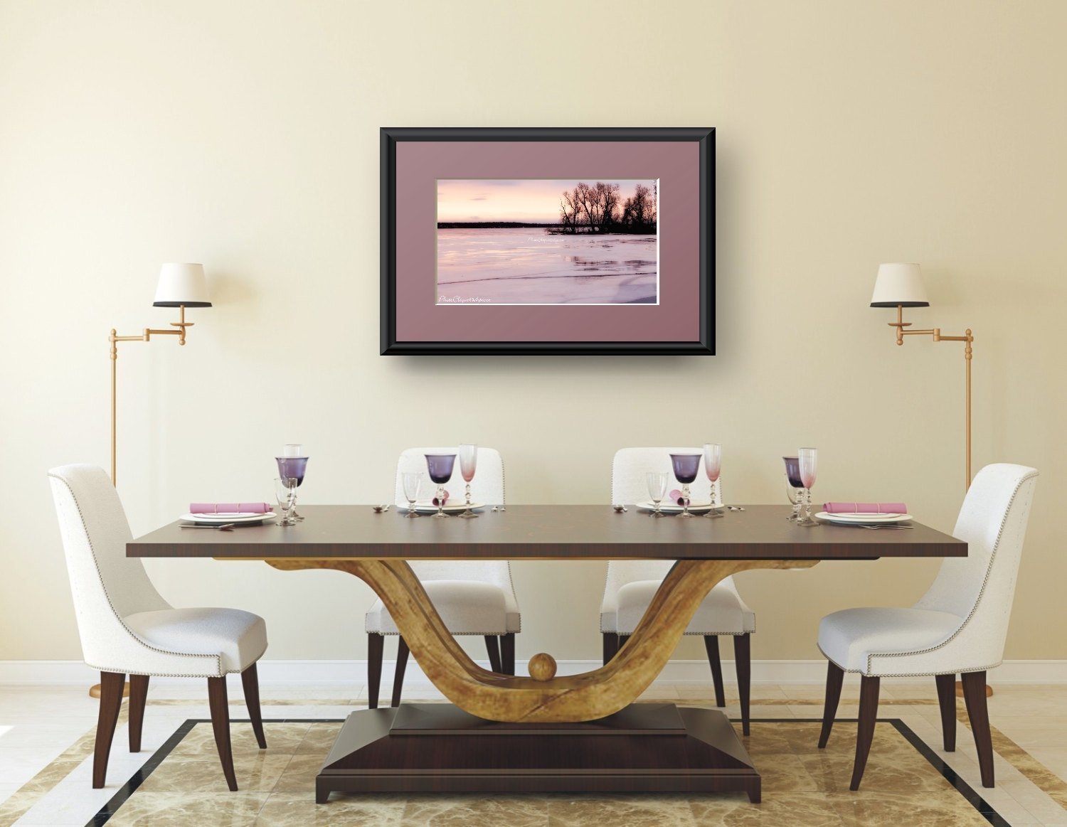 Evening Glow in Winter - Atmospheric Frozen Seascape Fine Art Photography Print | Wall Decor for Living Room, Bedroom & Office