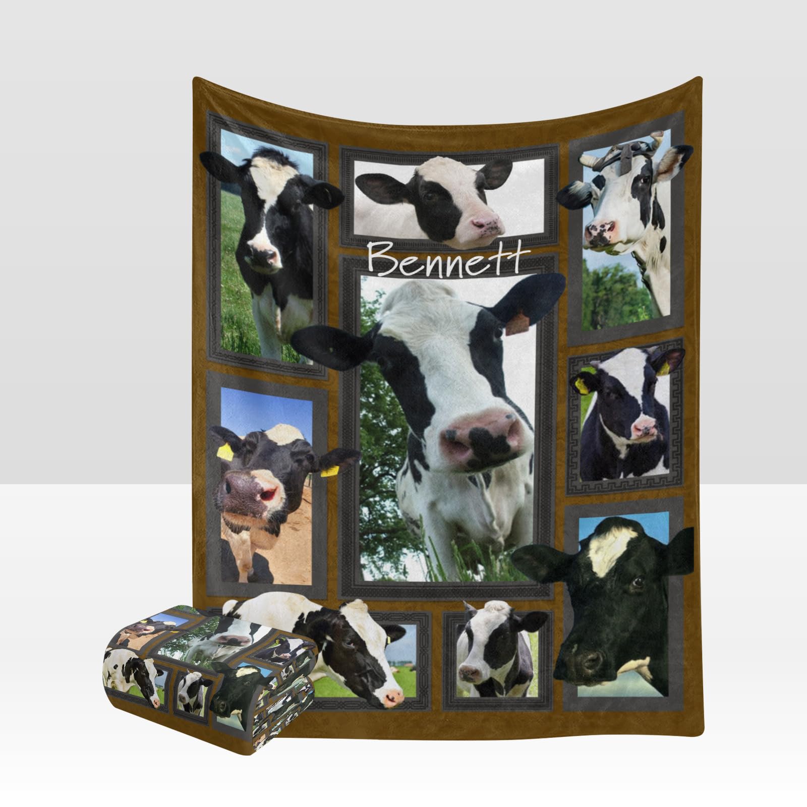 Custom Name Funny Plaid Patchwork Baby Blanket - Personalized Fleece Nursery Throw for Boys & Girls - 30x40 Inch Soft Baby Gift for Birthdays, Showers & Nursery Decor